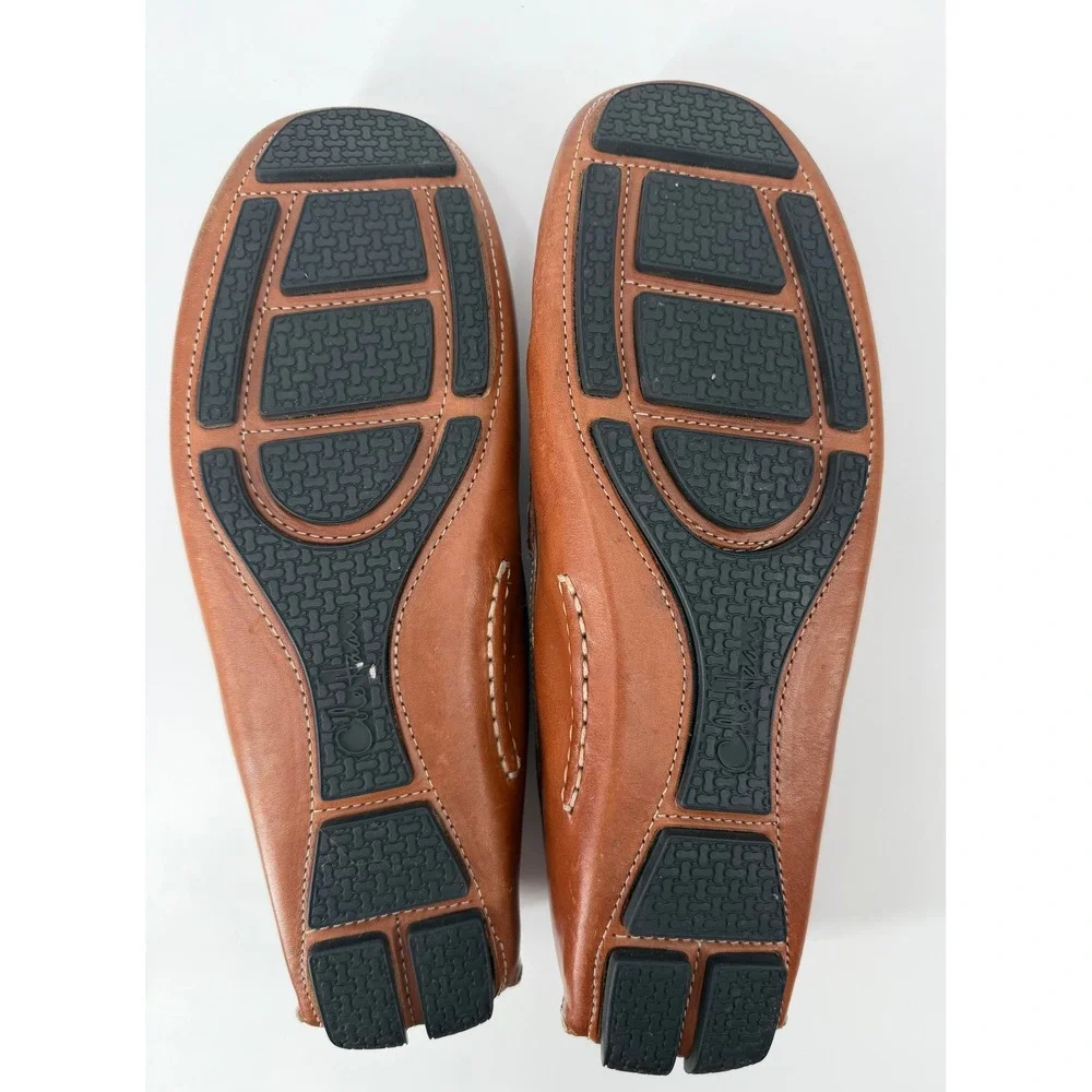 Cole Haan Mens Grant Canoe Penny Loafer Tan Leather Driving Shoes C04534 9.5M